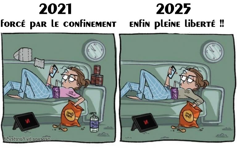 Image drôle Dans la nouvelle année enfin libérée du confinement