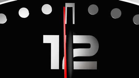 image avec horloge marquant minuit