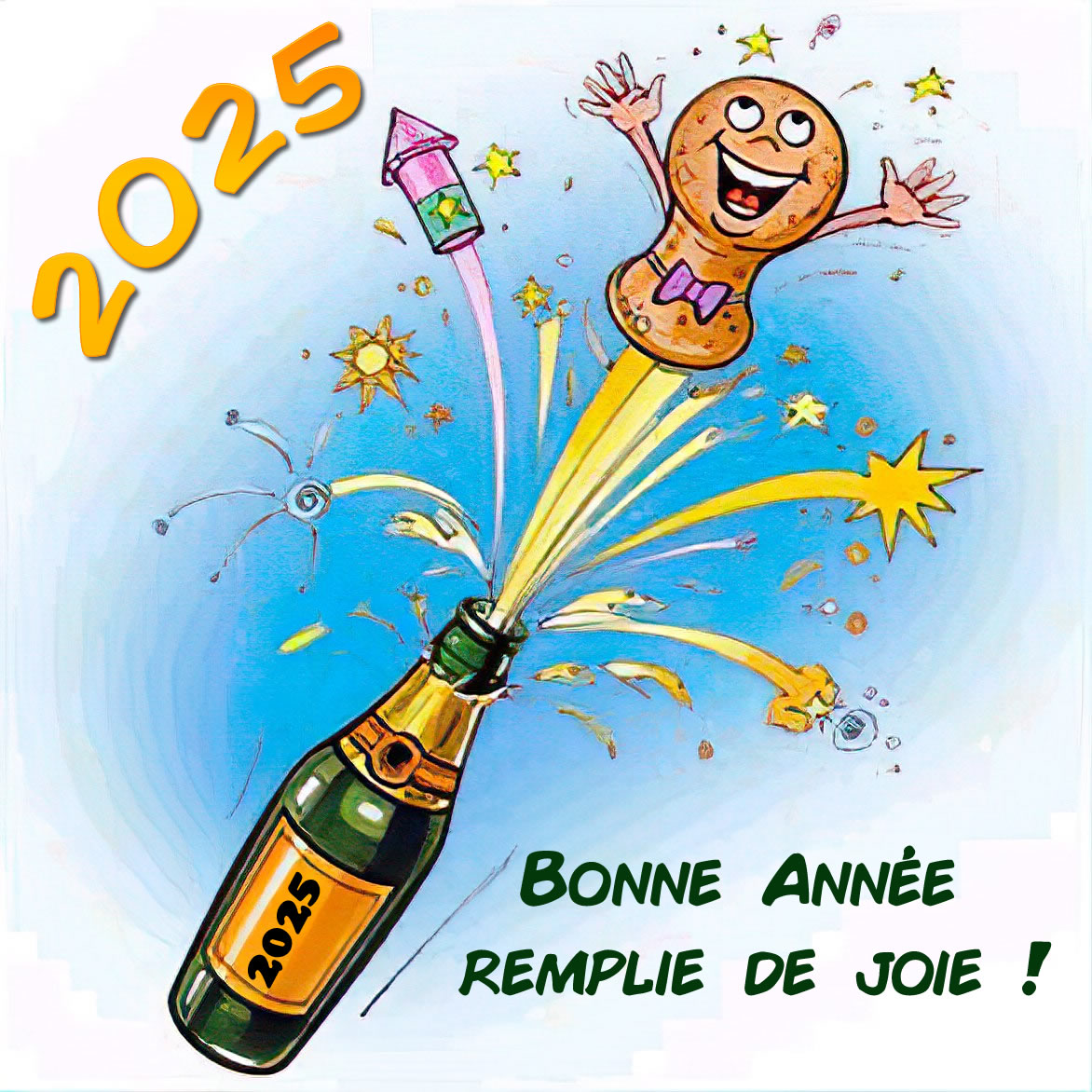 Bonne année 2024 remplie de joie