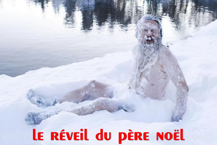 image amusante le réveil du père noël