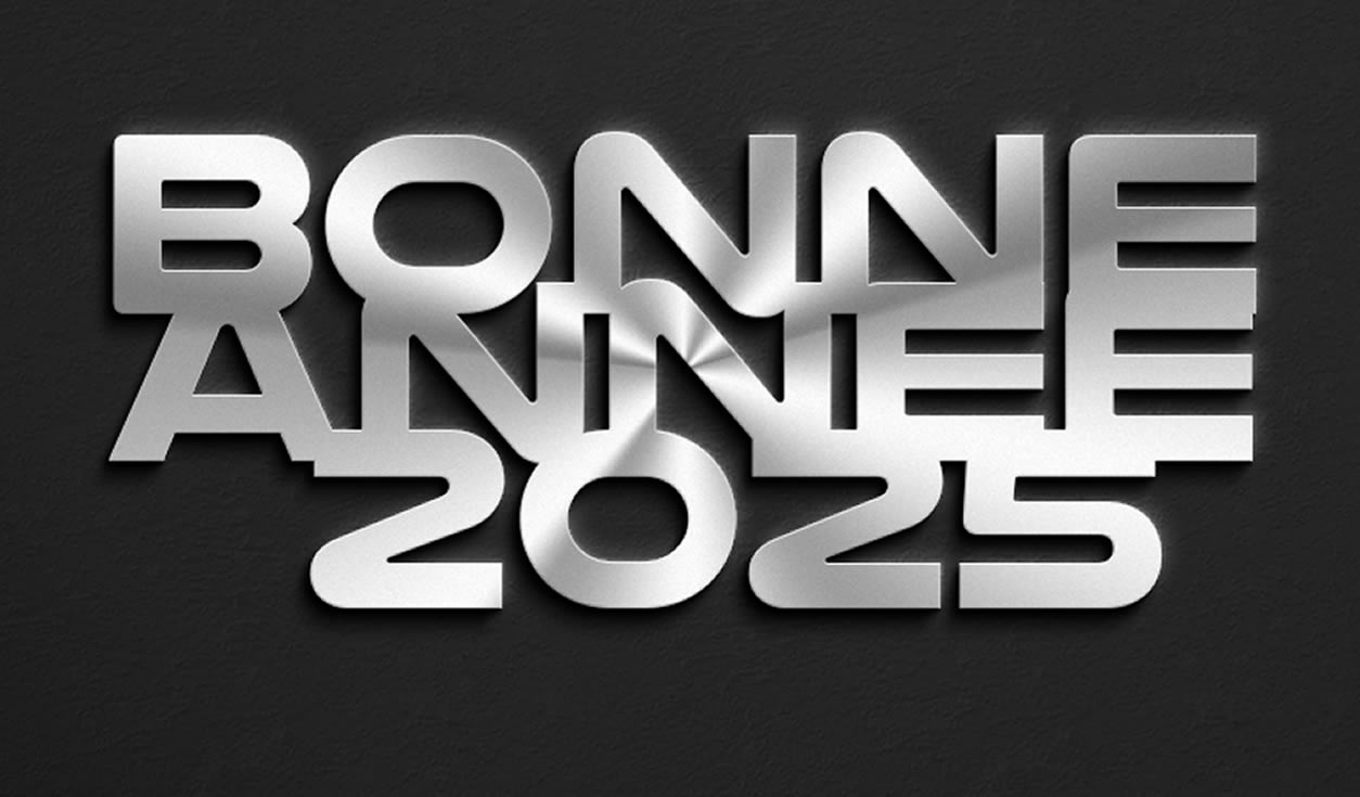 image bonne année 2025 metallic