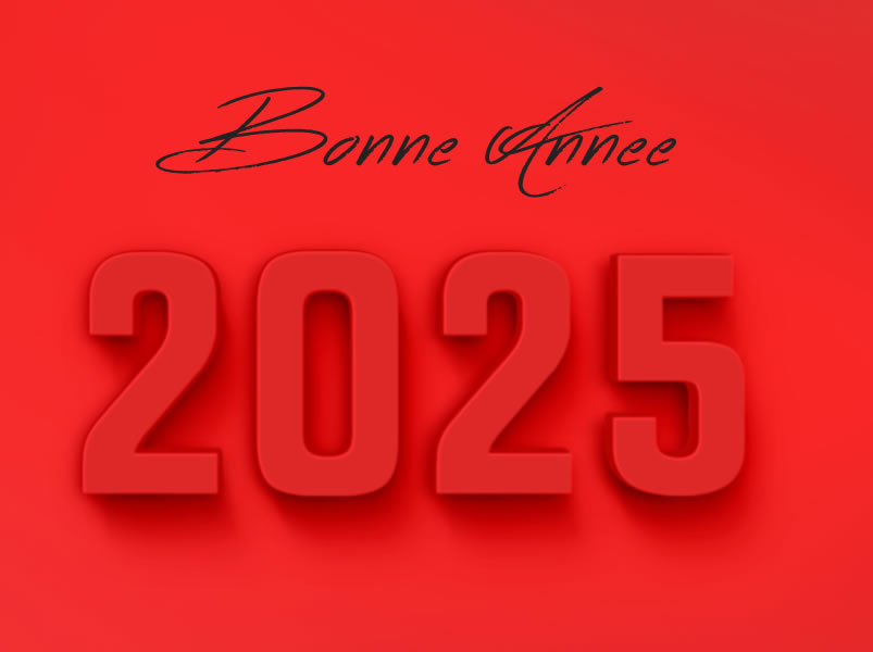 carte de voeux de Nouvel An 2025 belle, joyeuse et élégante