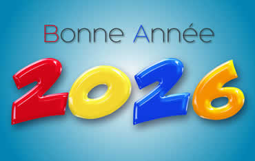 image bonne année 2026 arlequin