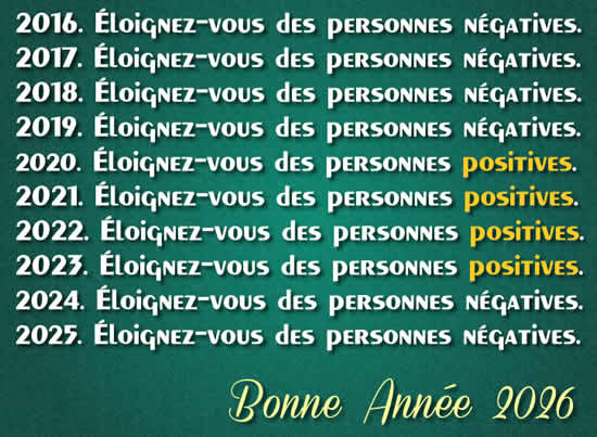 Éloignez-vous des personnes négatives
