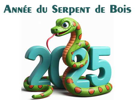 Image 2025 année du Serpent selon l'horoscope chinois