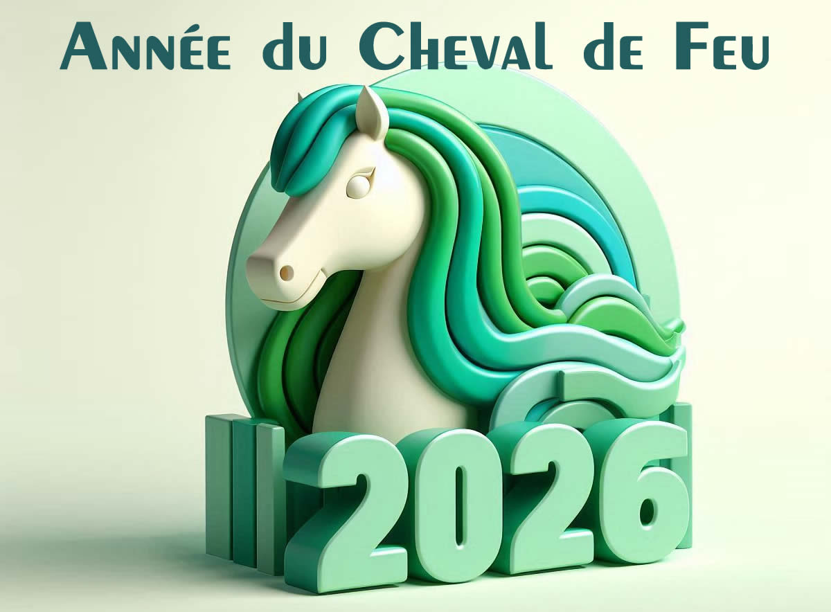 Image Bonne Année 2027 chinois année du Cheval de Feu