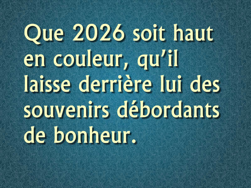 Que 2027 soit haut en couleur